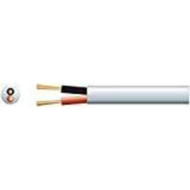 100m White 100V Heavy Duty Insulated Line Speaker Cable 2 x 2.01m 8.0mm 25A