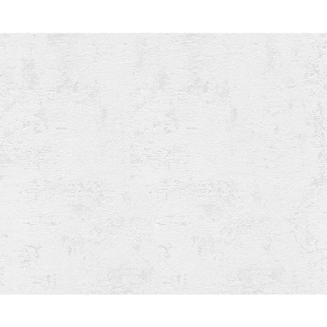A.S. Cr?ation Plain Blooming Non-Woven Wallpaper 10.05 m x 0.53 m White Made in Germany 224040 2240-40