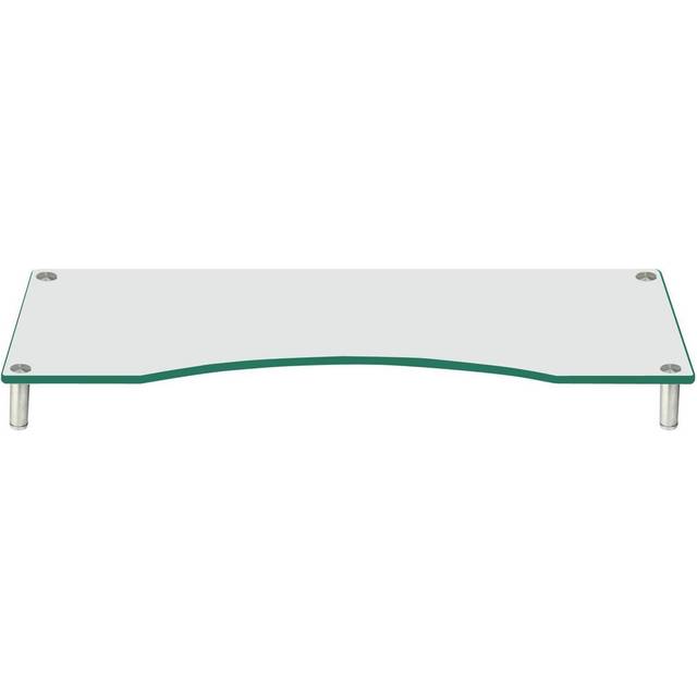Adjustable Monitor Stand Clear Glass - Extra Large | M&W