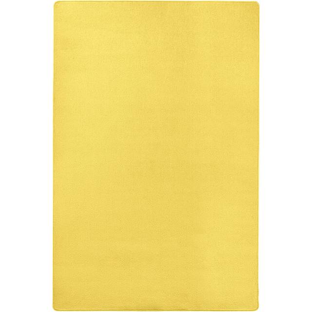 The Rugs Modern Plain Rug Uni Colours Short Pile Polypropylene Area Rug In Yellow - 100cm x 150cm