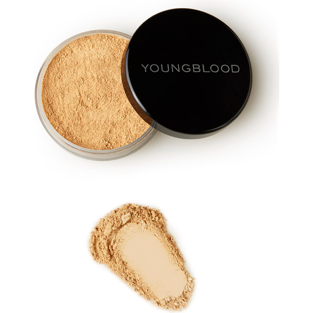 Youngblood Natural Loose Mineral Foundation Warm Beige - Bedste foundation - Dinskønhed.dk