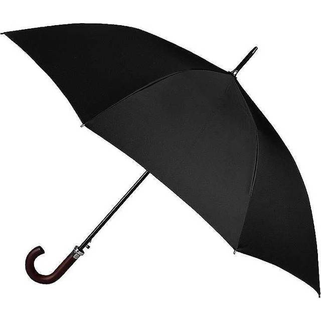 totes Eco Premium Crook Walker Umbrella - Black