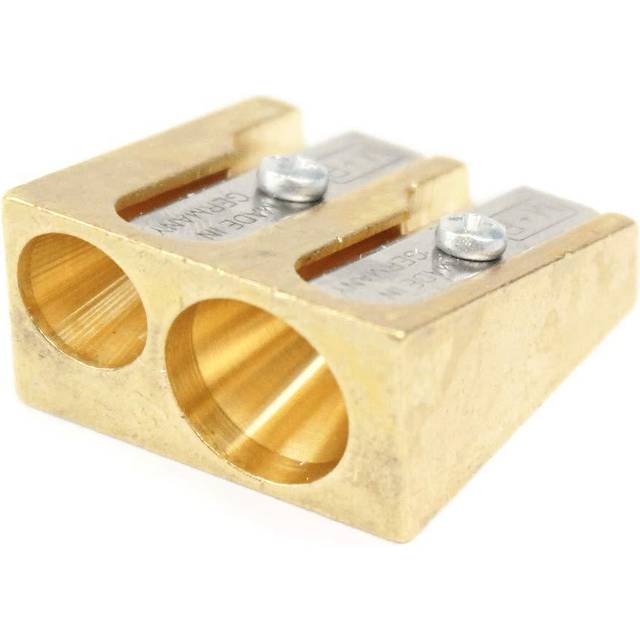 M+R M R Double Wedge Messing Blyantspidser
