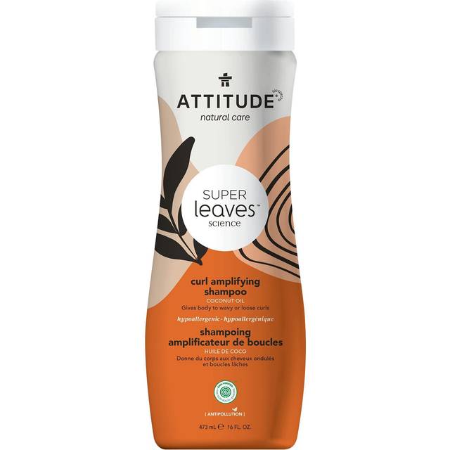 ATTITUDE Amplifying Shampoo for Curly Hair with Coconut Oil, EWG Verified, Vegan and Naturally Derived Ingredients, 2a, 2b, 2c Curl Type, Gives body t