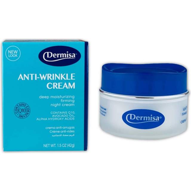 Dermisa Anti-Wrinkle Cream | Contains Alpha Hydroxy Acids  Coenzyme Q10  Avocado Oil | 1.5 OZ | Pack of 1