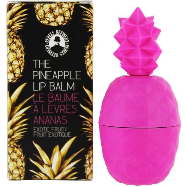 Rebels Refinery 1-Piece Pineapple-Shaped Lip Balm - Strawberry Mango Flavor  Pink