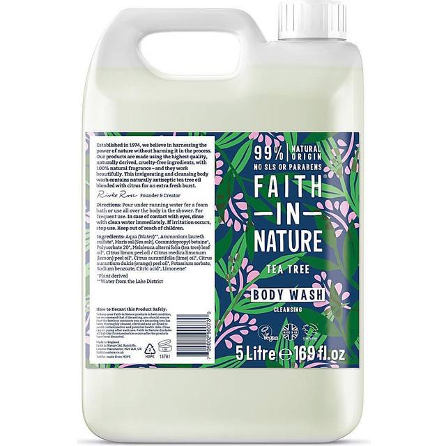 Faith in Nature Tea Tree Cleansing Body Wash Refill - 5 Litre