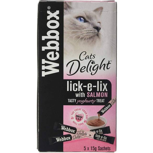 Webbox Cats Delight Lick-E-Lix Salmon Yoghurt Cat Treats (10 x 5 Treats)