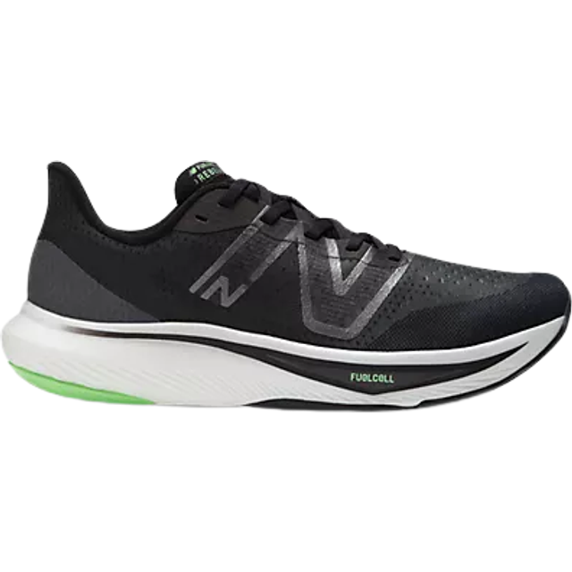 New Balance Men's FuelCell Rebel V3 Running Shoe  Black/Infinity Blue/Vibrant Spring  12