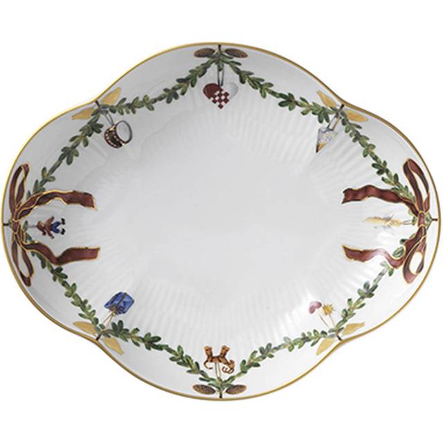 Royal Copenhagen - Star Ribbed Christmas - Serving Items - Porslin - Little dish - 22 cm