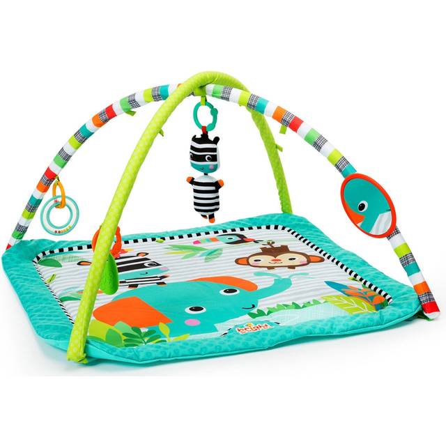 Bright Starts Zig Zag Safari Activity Gym - Aktivitetstæppe test – 9 bedste aktivitetstæpper til børn og baby - Vildmedbørn.dk