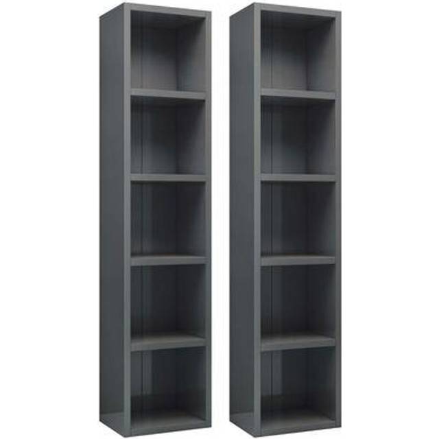 vidaXL CD Cabinets Reolsystem 21x93.5cm 2stk