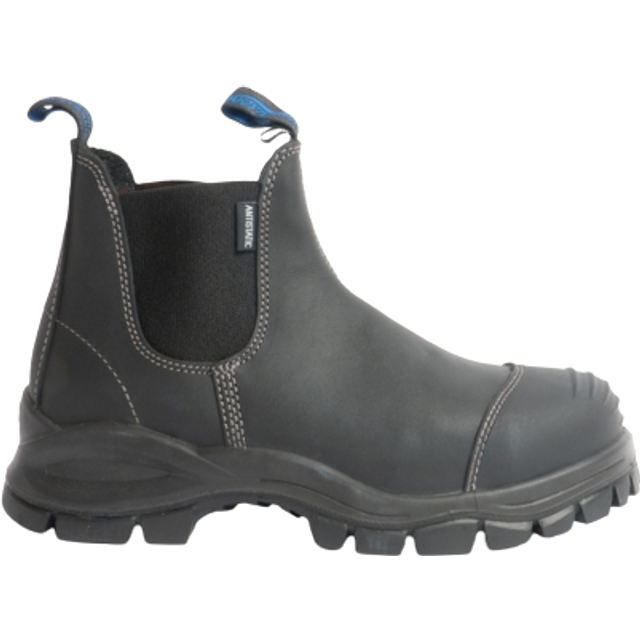 Blundstone Unisex #910 Black Steel Toe Chelsea Boot - Size UK 7