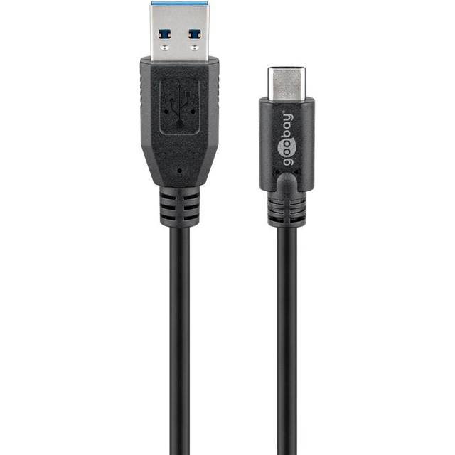 Goobay - USB 3.2 GEN 1 (USB3.0) Anschlusskabel - USB-C auf USB-A - 5Gbit/s - USB-Adapter - OTG Kabel - USB-C auf USB-A Anschlusskabel - 0.5m - 5Gbit/s - GEN 1 - schwarz