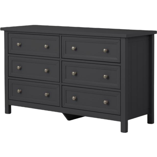 Julian Bowen Maine 6 Drawer Wide Chest - Anthracite