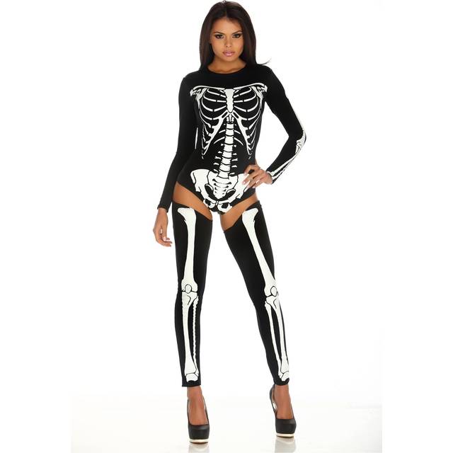 Bad to the Bone Costume for Women - Black&#47;White (XS/S)