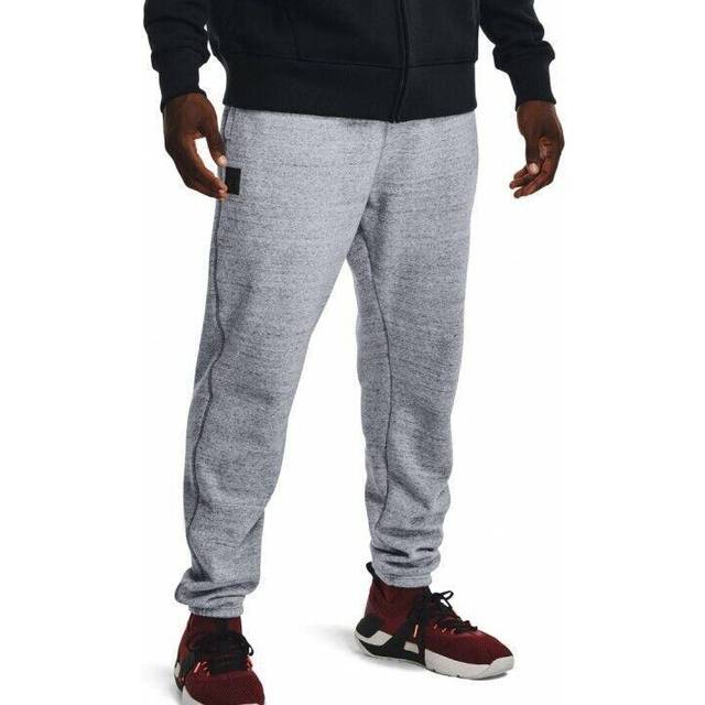Under Armour Mens Project Rock Grey Men Loose Fit Originators Track Pants 1367039 035 Cotton - Size Large