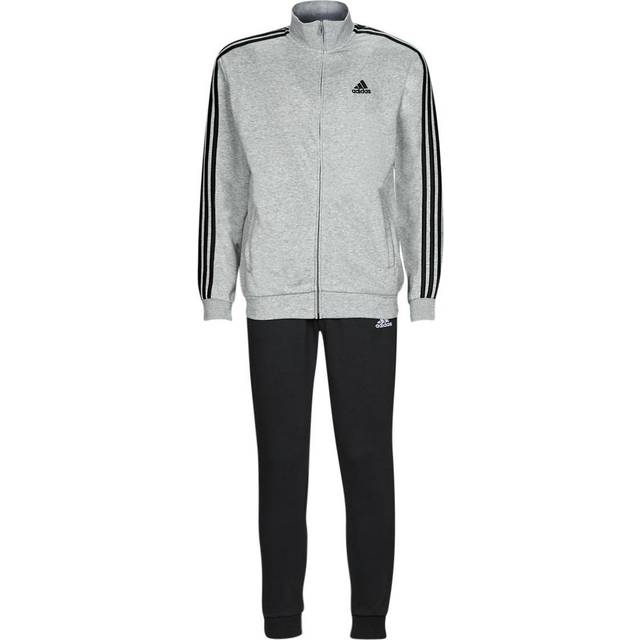 adidas Sportswear 3-Stripes French Terry Tracksuit - Black / Grey
