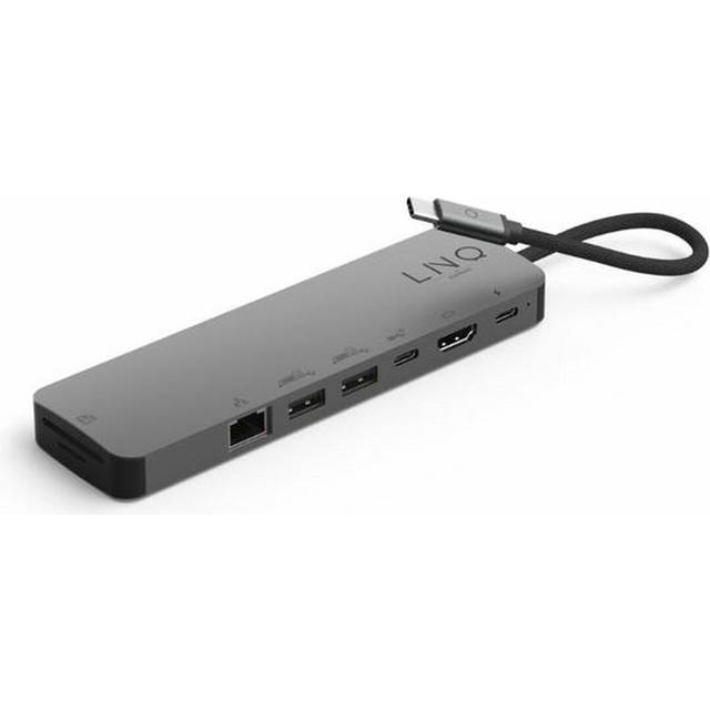 LINQ byELEMENTS Pro Studio USB-C 10Gbps Multiport Hub with PD, 4K HDMI, NVMe M2 SSD, SD4.0 Card Reader and 2.5Gbe Ethernet