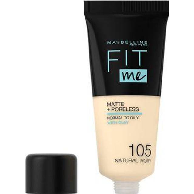 Maybelline Fit Me matt & poreless foundation 105 naturlig elfenben 30 ml
