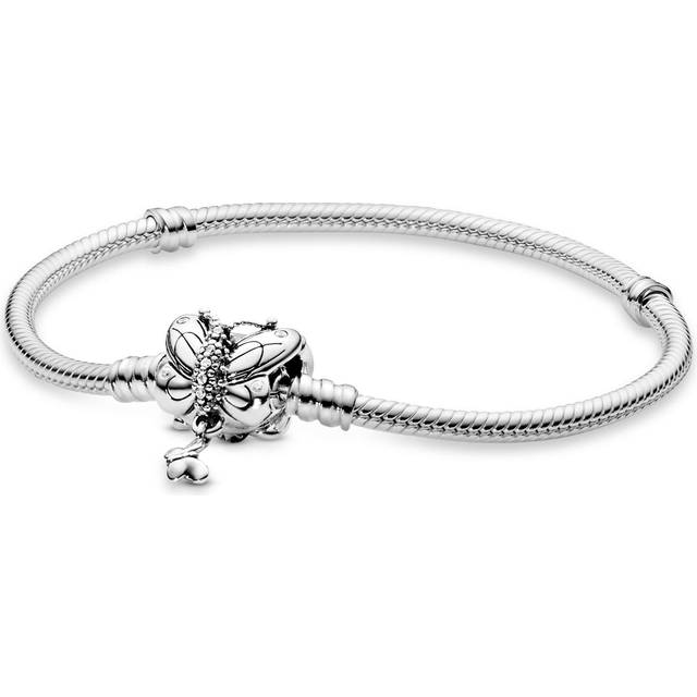 Pandora Moments Schlangen-Glierderarmband mit Schmetterlings-Verschluss in Sterling Silber aus der Pandora Moments Collection, Größe 20