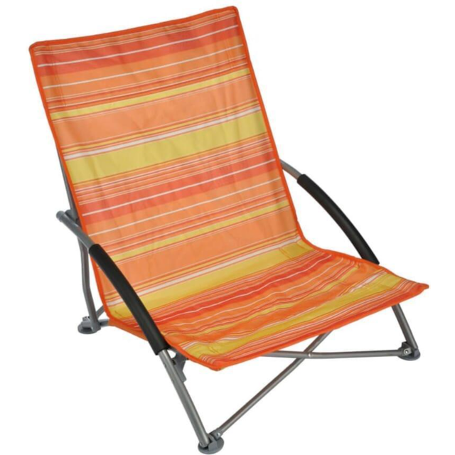 HI Hopfällbar strandstol orange 65x55x25/65cm