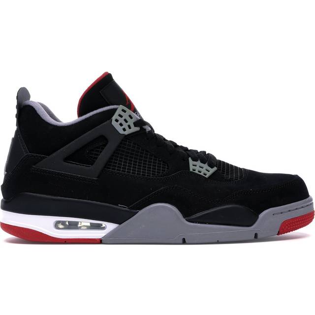 Air Jordan 4 Retro 'Bred' 2012 308497-089 - Black/Cment Grey-Fire Red - 10