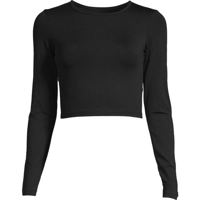 Casall W Crop Long Sleeve Träningskläder Black - 40
