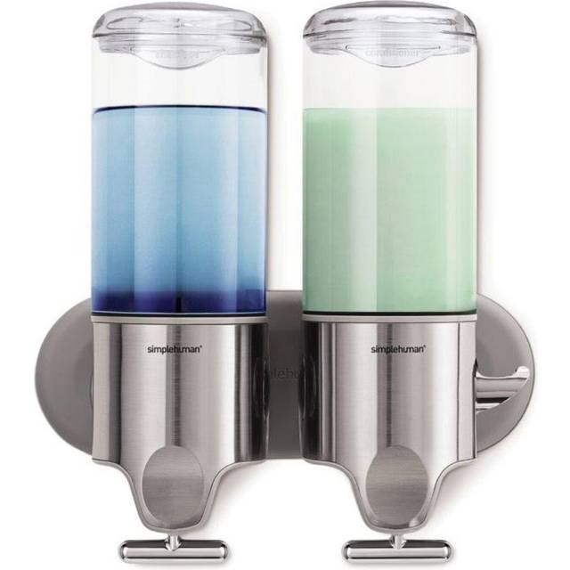 Simplehuman Twin Wall Pumps, Silver