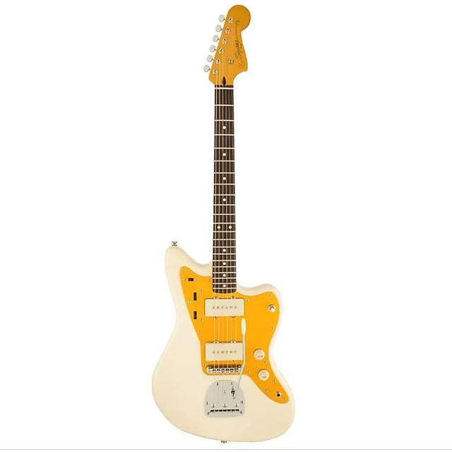 Fender Squier J Mascis Jazzmaster 6-String Right-Handed Electric Guitar (Vintage White)