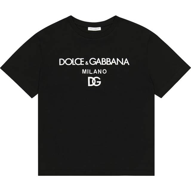 Dolce&Gabbana Kids Logo cotton jersey T-shirt - black (Y 6)