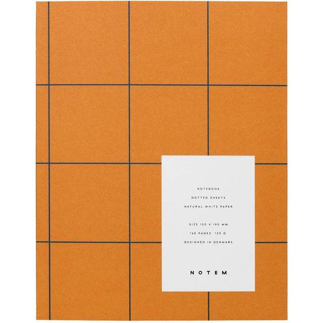 Uma Ochre Check Medium Flat Lay Notebook
