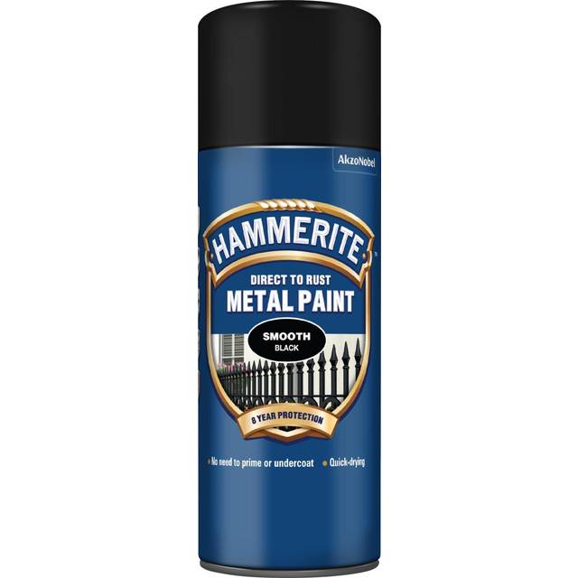 Hammerite Glatlak - Sort - Spray - 400 ml.