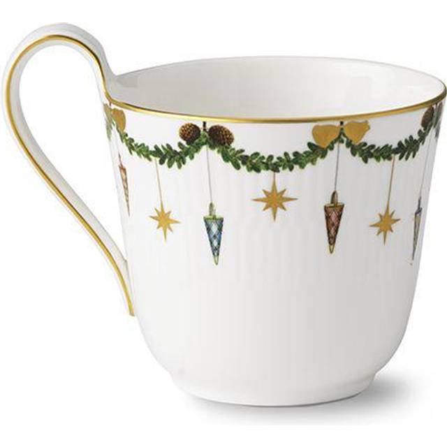 Royal Copenhagen - Star Ribbed Christmas - Cups and Mugs - Mugg - High-handle Mug - 33 cl