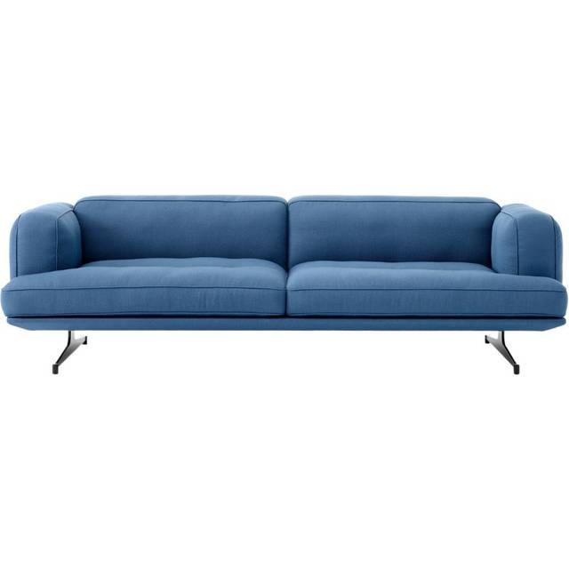 &Tradition - Inland AV23 3-sits soffa polerad aluminium ben vidar 733 - Soffor - Anderssen & Voll - Blå