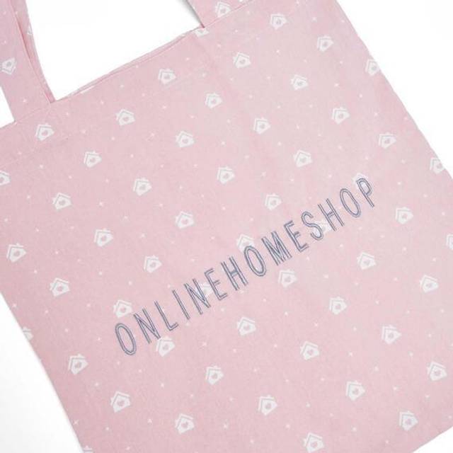 OHS Printed Canvas Tote Bag - Blush Pink