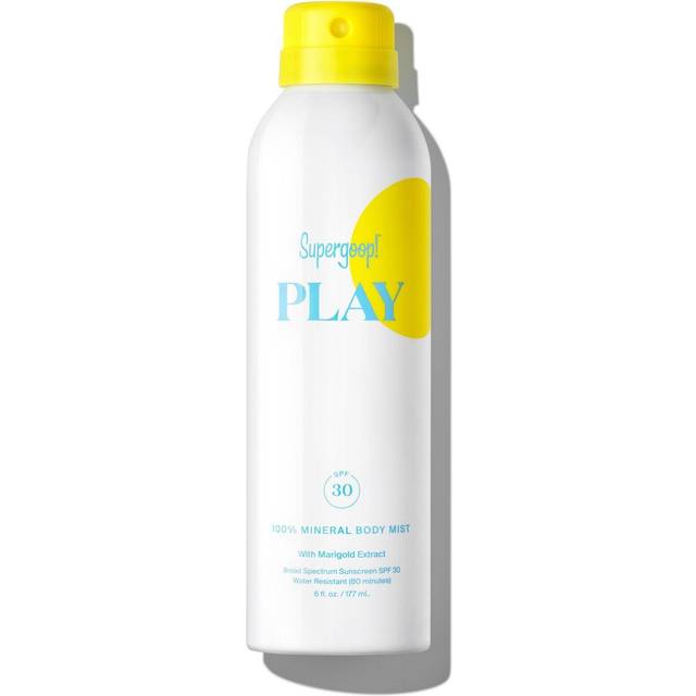 Supergoop! PLAY 100% Mineral Sunscreen SPF 30 Mist  6 fl oz - Sunscreen Spray - Full Coverage Body Sunscreen for Sensitive Skin - Water & Sweat Resist