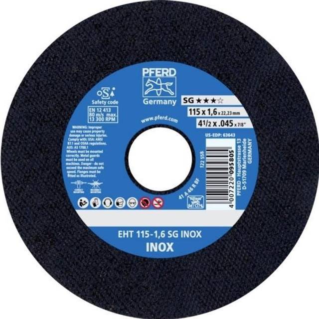 Pferd Cut-off Wheel EHT 115-1,6 SG Inox- you get 25