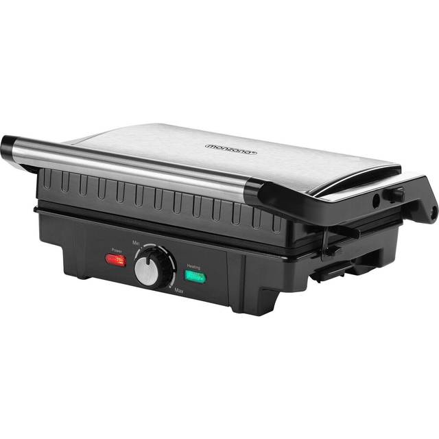 Contact grill stainless steel 1600W non-stick foldable