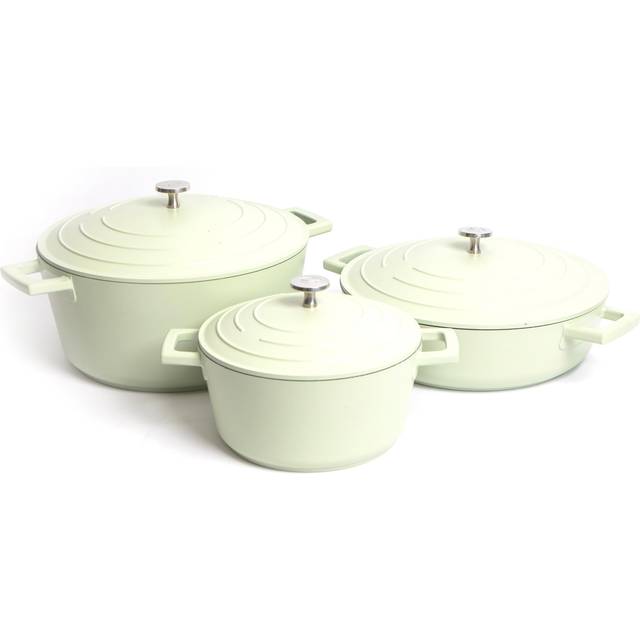 MasterClass Set of Gift-Boxed Cast Aluminium Shallow Casserole Dishes - Grey Ombre (29 cm)