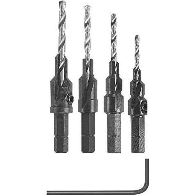 SP515 5 Piece Hex Shank Countersink Drill Bit Set with 6 8 10 and 12