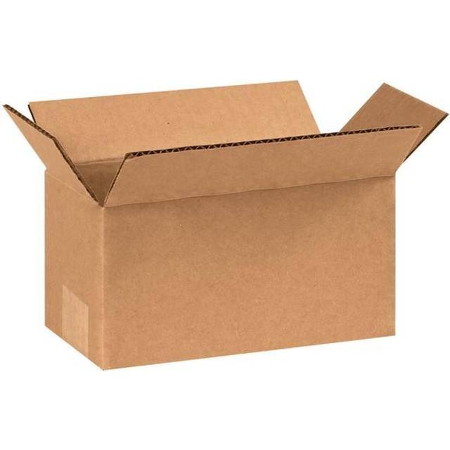 "Aviditi 844 Long Corrugated Cardboard Box 8"""""""" L x 4"""""""" W x 4"""""""" H  Kraft  for Shipping  Packing and Moving (Pack of 25)"