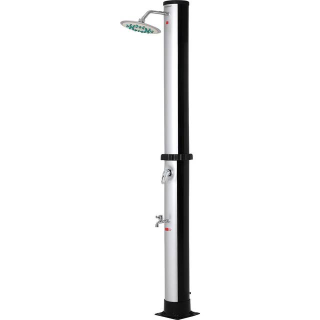 No Brand - Monzana Solar Shower Rain Head 35 Litre Garden Camping Swimming Pool Black Silver Poolside Outdoor Backyard Spa Freestanding