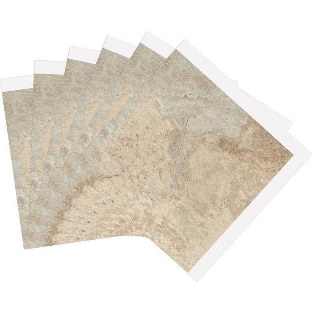 D-C-Fix Light Slate Dc Fix Self Adhesive Vinyl Wall Tiles -30.5Cm X 30.5Cm (Pack 6 Tiles = 0.56Sqm) - One Colour