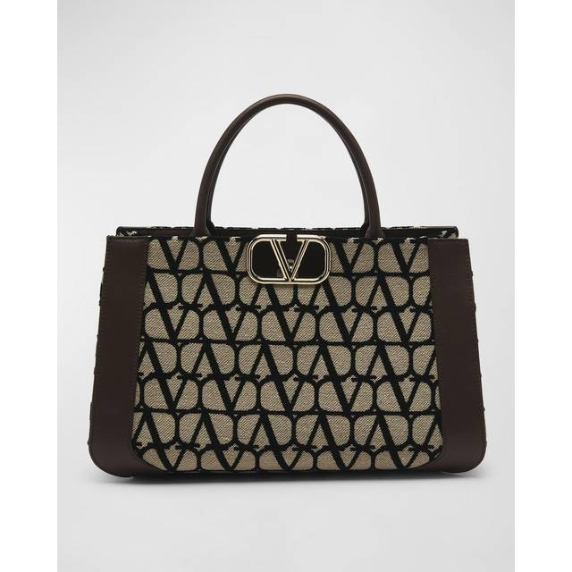 Valentino Toile Iconographe Medium Canvas & Leather Tote