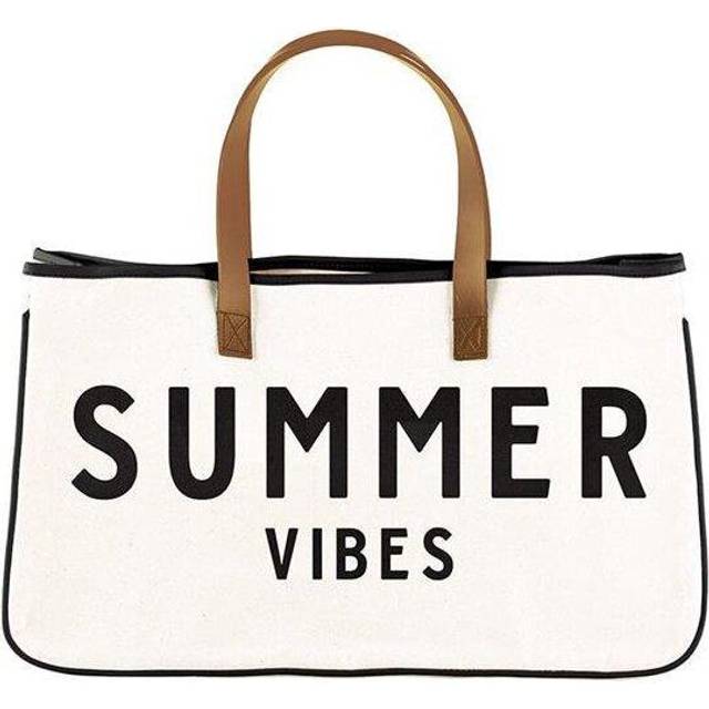 Creative Brands G3152 20 x 11 in. with 6 in. Gusset Canvas Tote - Summer Vibes