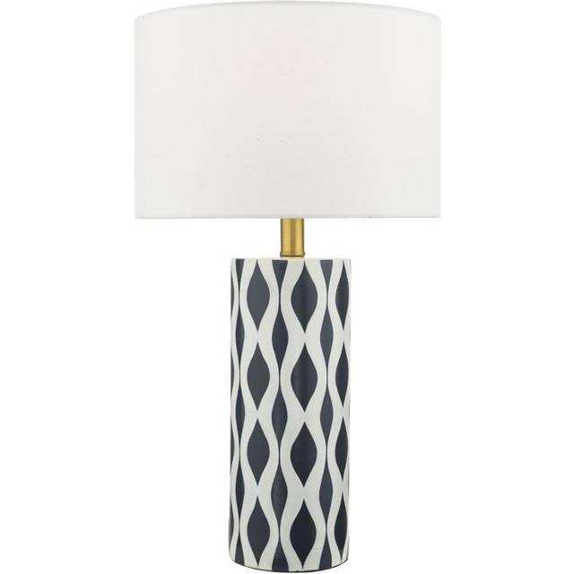 Dar Lighting Group Dar WEY4223 Weylin Table Lamp Blue And White Cerami