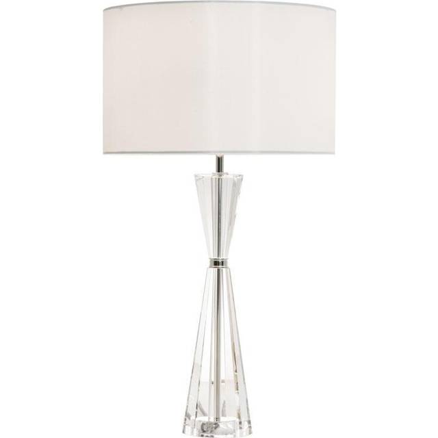 dar lighting RIS4208 Risha 2lt Table Lamp Crystal and Polished Nickel with Shade