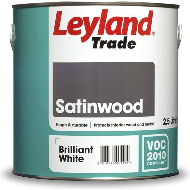 Leyland Trade Satinwood Paint 2.5L Brilliant White