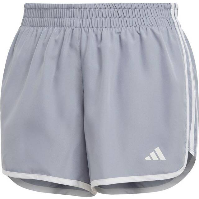 Adidas marathon 20 womens running shorts grey 3 inch lined breathable run short